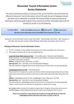 Gloucester Tourist Information Centre Access Statement