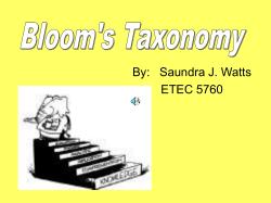 Bloom`s Taxonomy