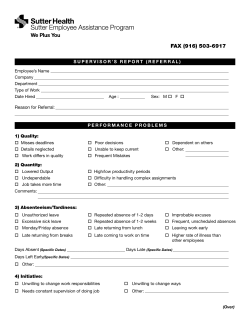 Supervisor Referral Form