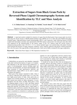 Extraction of Sugars from Black Gram Peels by Reversed