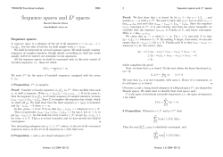 Sequence spaces and L spaces