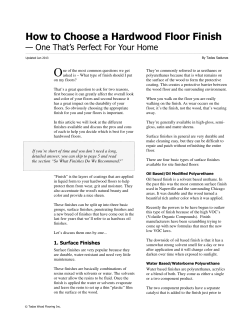 Choosing Finish 2 - Naperville Hardwood Floor Refinishing