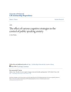 The effect of various cognitive strategies in the control of public