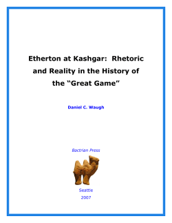 Etherton at Kashgar - University of Washington