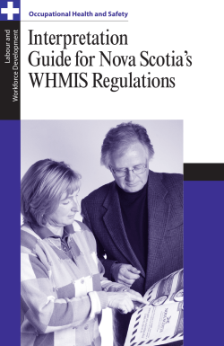 WHMIS Regulations - Government of Nova Scotia