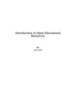 Introduction to Open Educational Resources