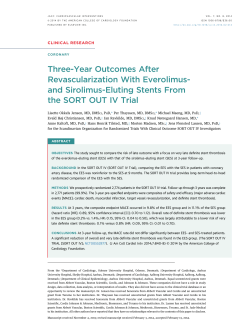 Three-Year Outcomes After Revascularization With Everolimus