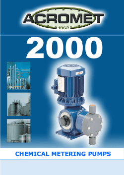 2000 Series Metering Pumps IOM 2013