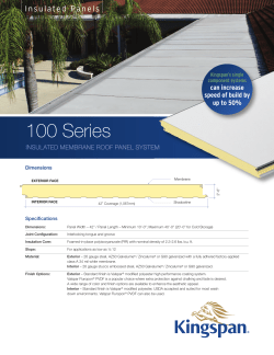 100 Series - Kingspan Insulated Panels