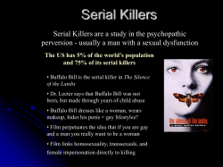 Serial Killers and aggression