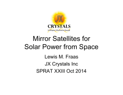 Mirror Satellites for Solar Power from Space