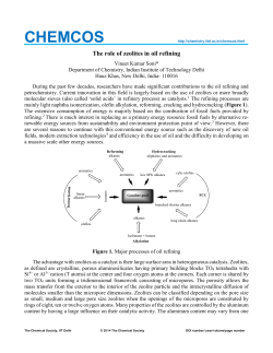 The role of zeolites in oil refining