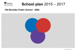 School plan - Old Bonalbo Public School