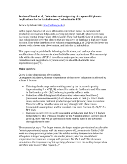 Review of Noack et al., &ldquo;Volcanism and outgassing of stagnant