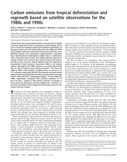 Carbon emissions from tropical deforestation and regrowth