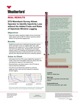 DTS Warmback Survey Allows Operator to Identify Injectivity Loss