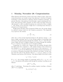 1 Monday, November 28: Comptonization