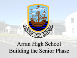 Arran High School aims to be a place where all individuals should&hellip;