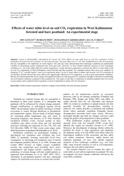 Effects of water table level on soil CO2 respiration in West
