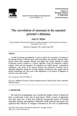 The coevolution of automata in the repeated prisoner` s dilemma