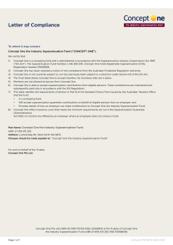 Letter of Compliance