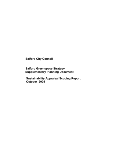 Sustainability Appraisal - Scoping Report for