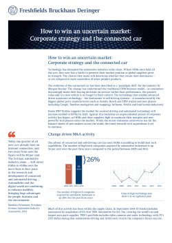 Corporate strategy and the connected car