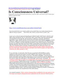 Is Consciousness Universal?