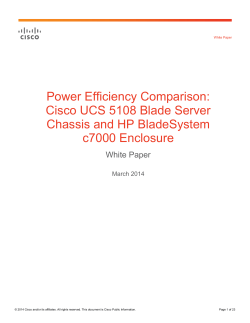 Power Efficiency Comparison: Cisco UCS 5108 Blade