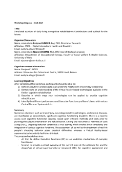 Simulated activities of daily living in cognitive