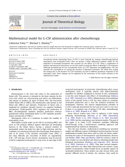 Mathematical model for G-CSF administration