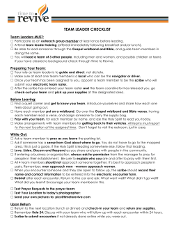 team leader checklist