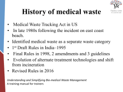 An overview of bio-medical waste management