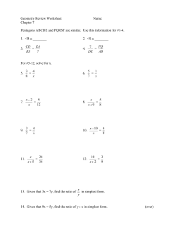 Geometry Review Worksheet