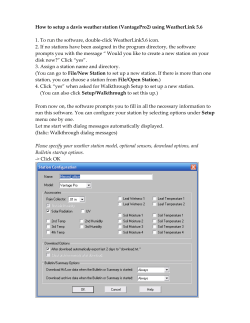 How to setup a davis weather station (VantagePro2) using