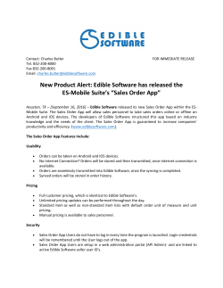 New Product Alert: Edible Software has released the ES