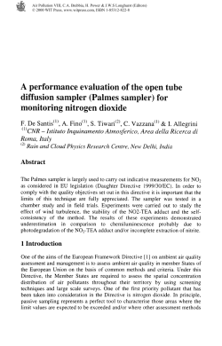A performance evaluation of the open tube diffusion