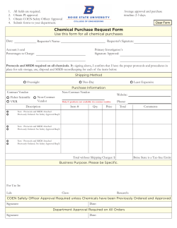 Chemical Purchase Request Form