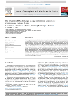 The influence of Middle Range Energy Electrons on atmospheric