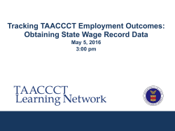 Obtaining State Wage Record Data