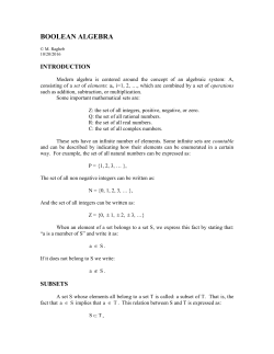 boolean algebra