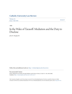 Mediation and the Duty to Disclose
