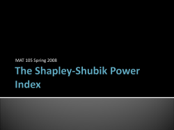 The Shapley-Shubik Power Index