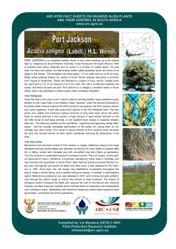 Compiled by: Lin Besaans (2012) &copy; ARC Plant Protection Research