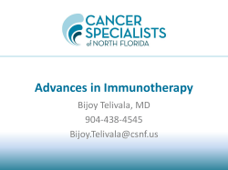 Advances in Immunotherapy