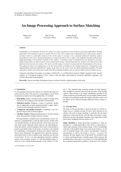 An Image Processing Approach to Surface Matching