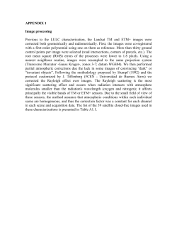 APPENDIX 1 Image processing Previous to the LULC