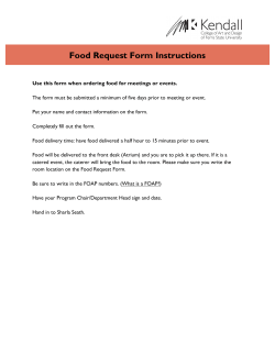 Food Request Form Instructions