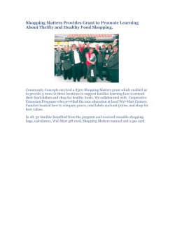 Shopping Matters Provides Grant to Promote Learning About Thrifty