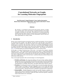 Convolutional Networks on Graphs for Learning Molecular